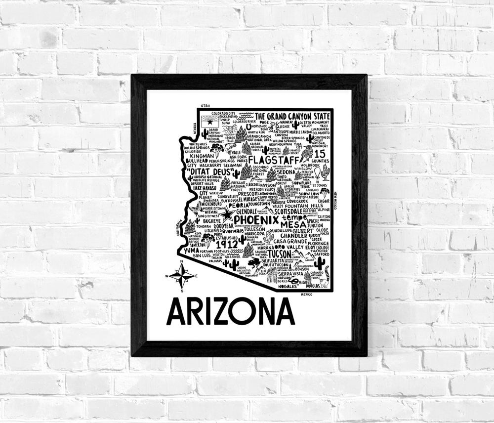 State Map Print | 3 Colors