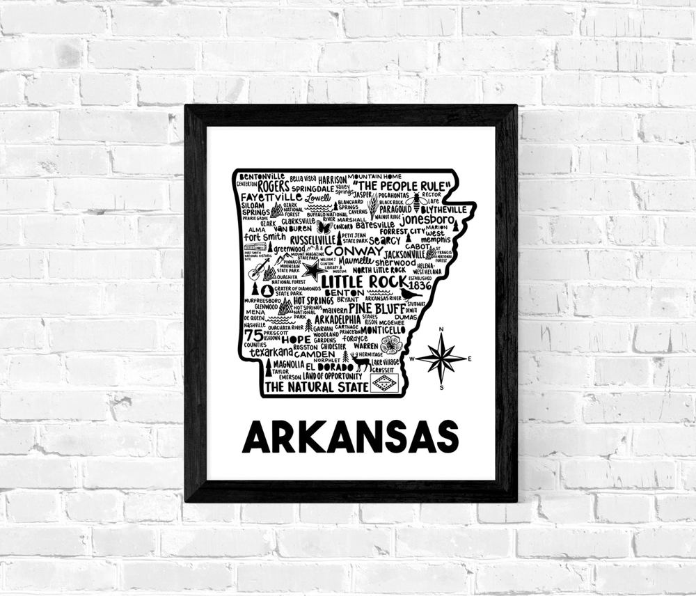 State Map Print | 3 Colors