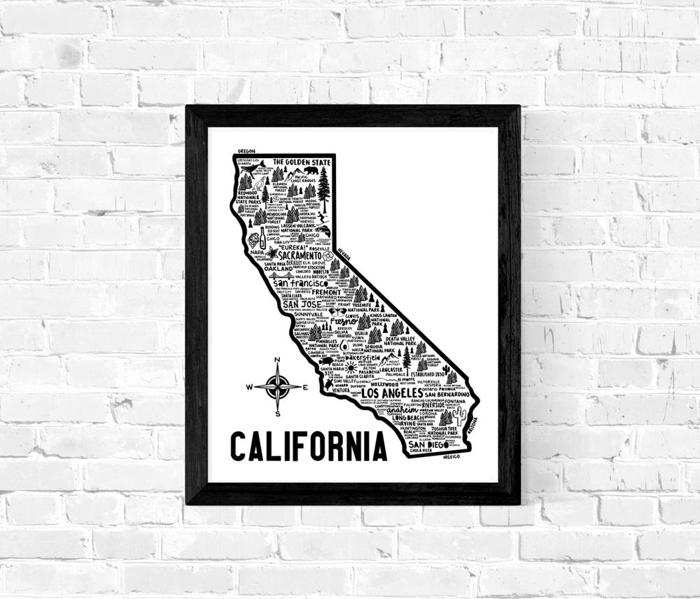 State Map Print | 3 Colors