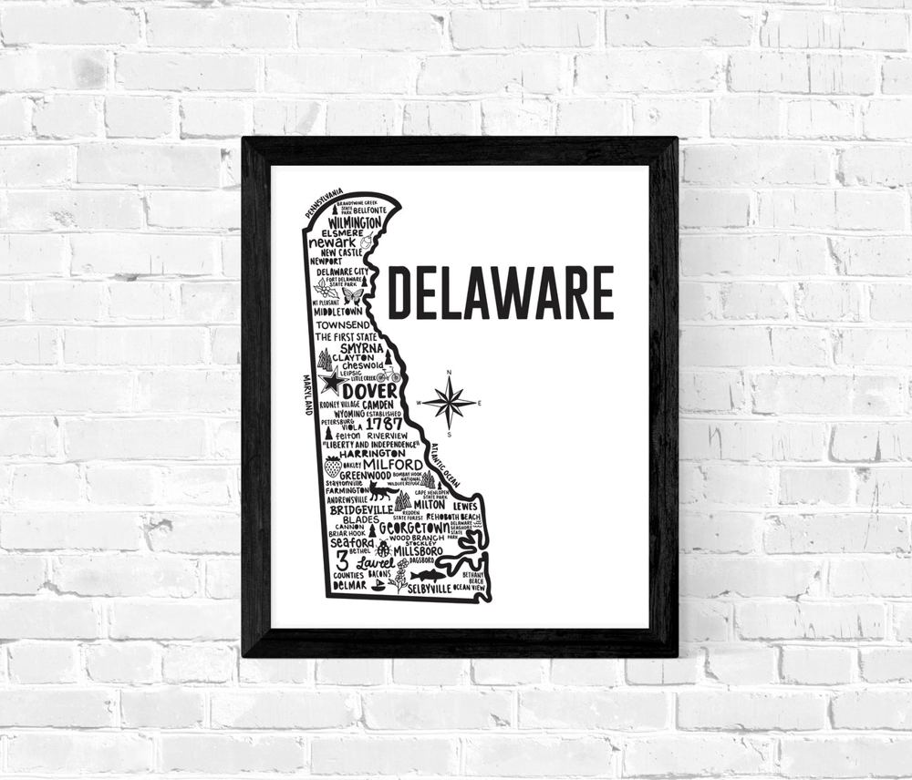 State Map Print | 3 Colors