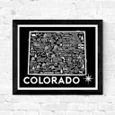 Colorado Black State Map Print | 3 Colors