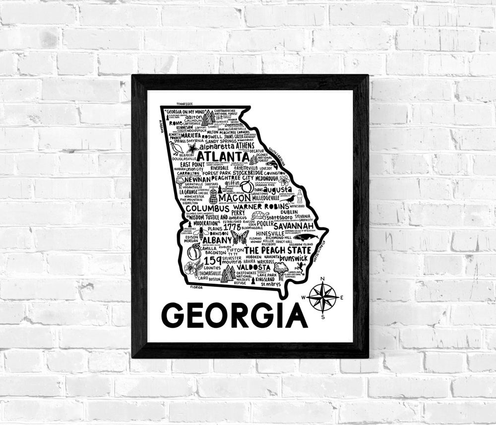 State Map Print | 3 Colors