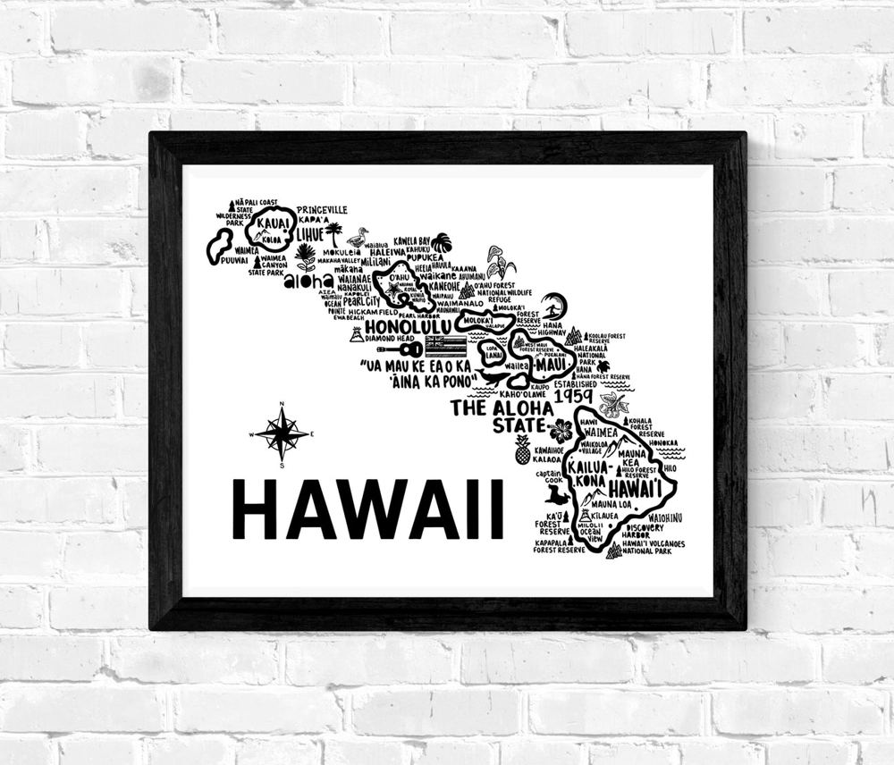 State Map Print | 3 Colors