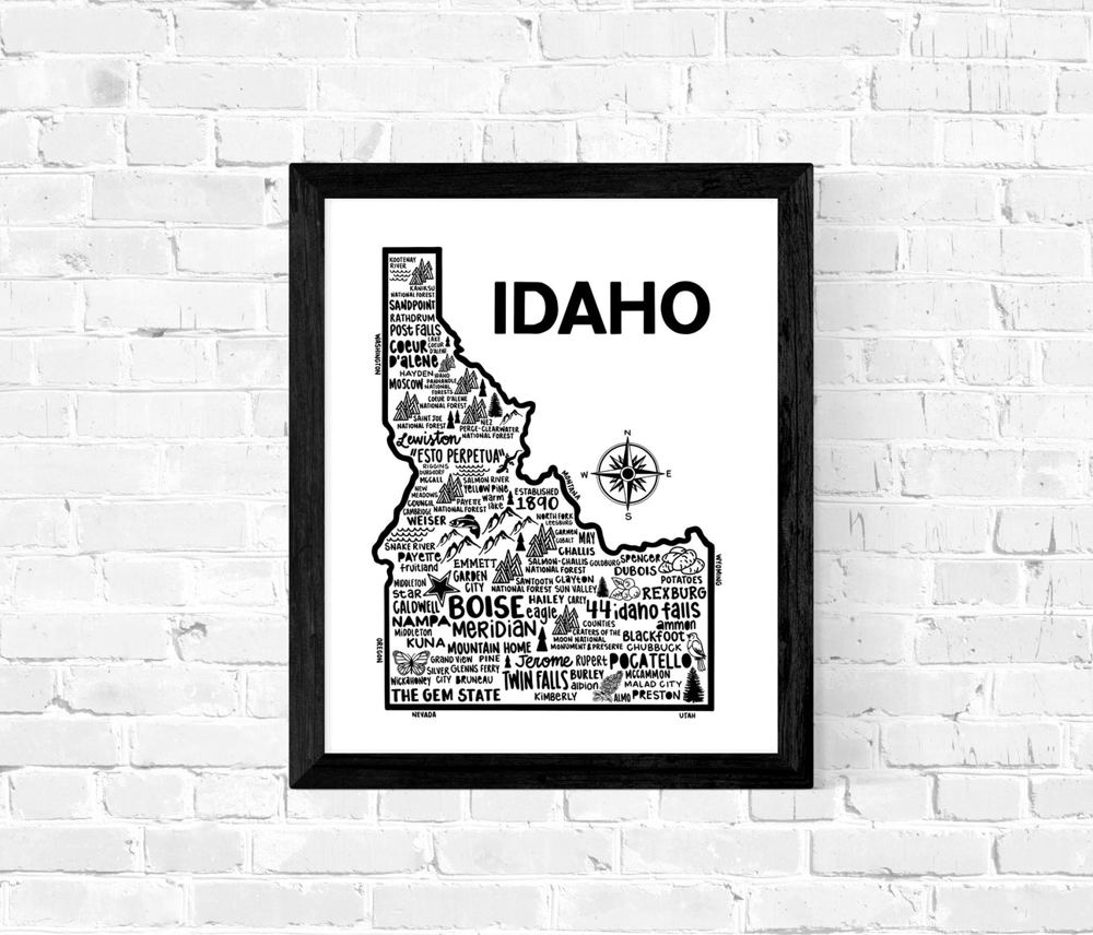 State Map Print | 3 Colors