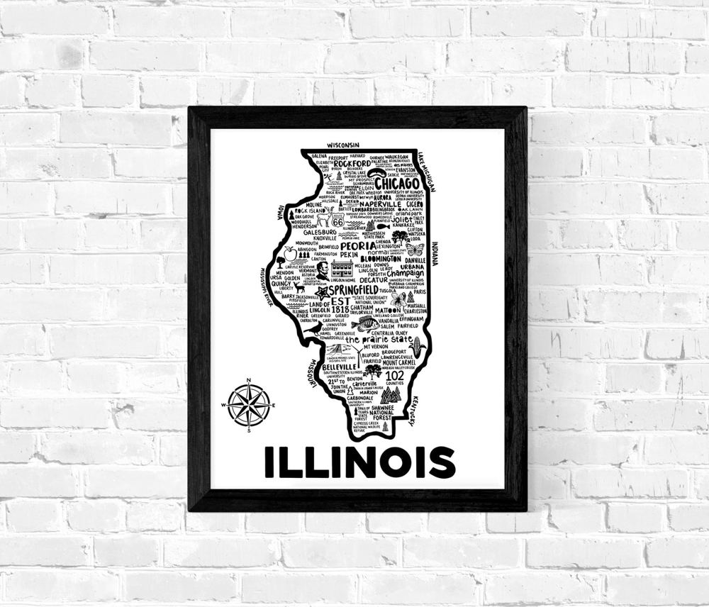 State Map Print | 3 Colors