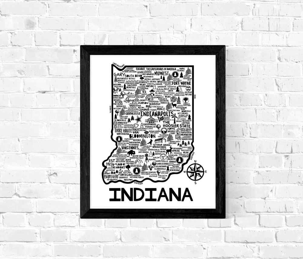 State Map Print | 3 Colors