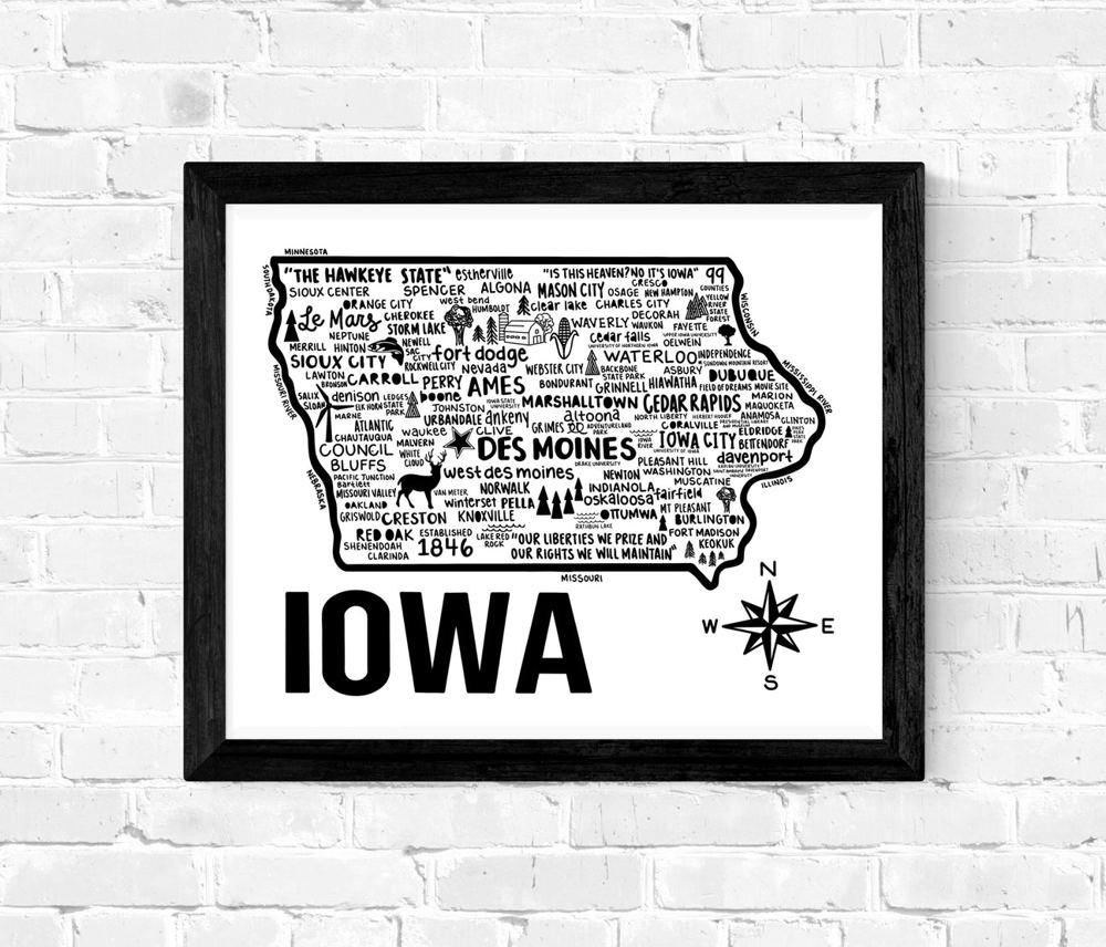 State Map Print | 3 Colors