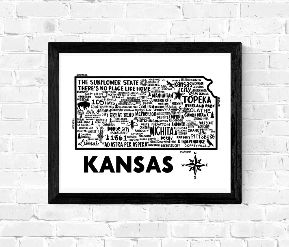 State Map Print | 3 Colors