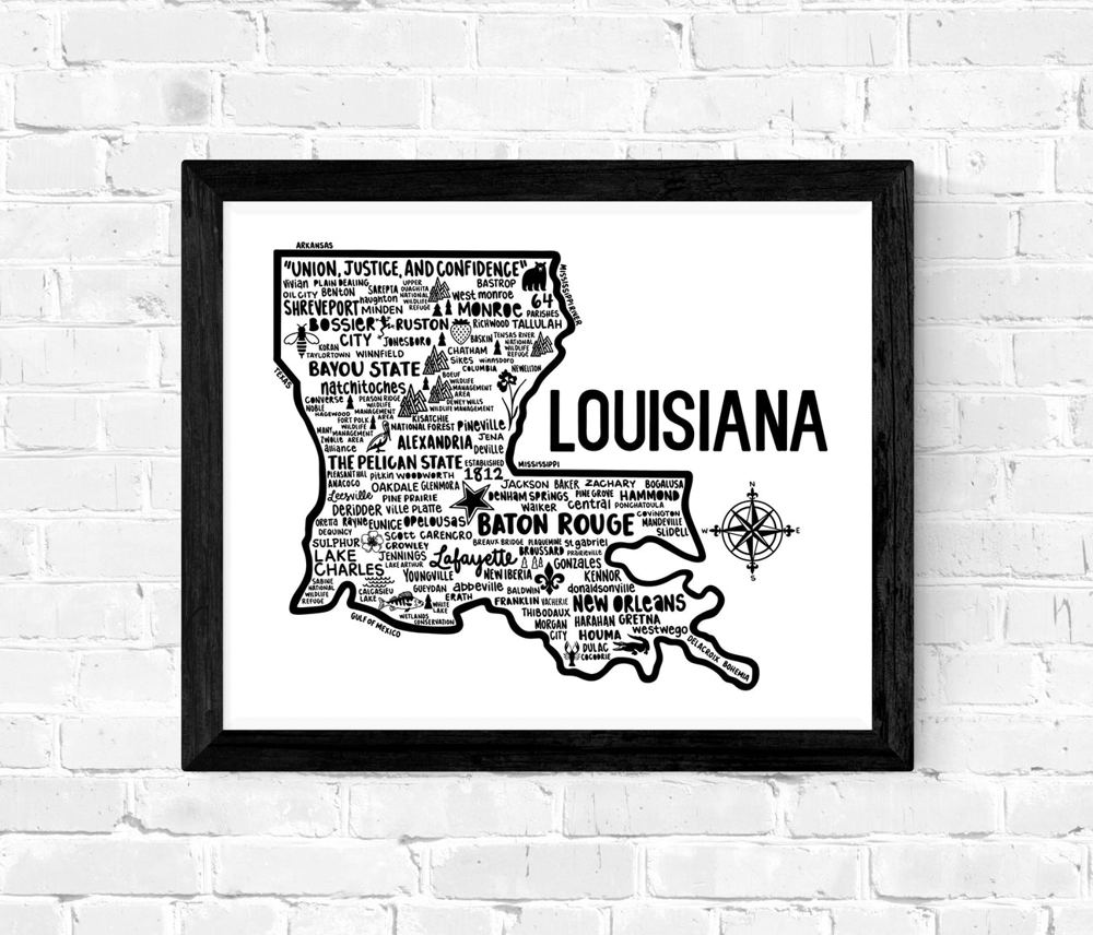 State Map Print | 3 Colors