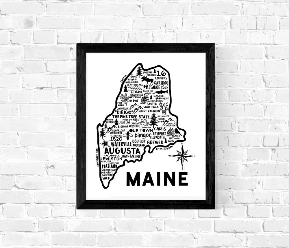 State Map Print | 3 Colors