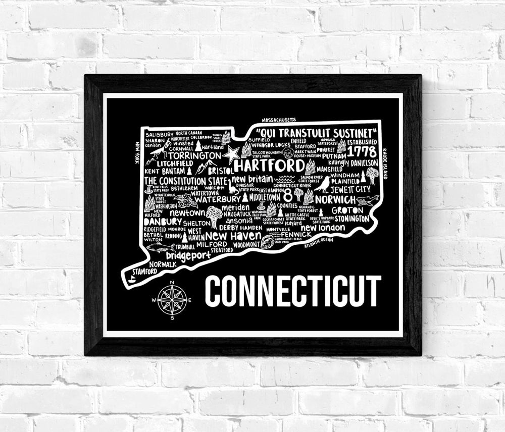 State Map Print | 3 Colors