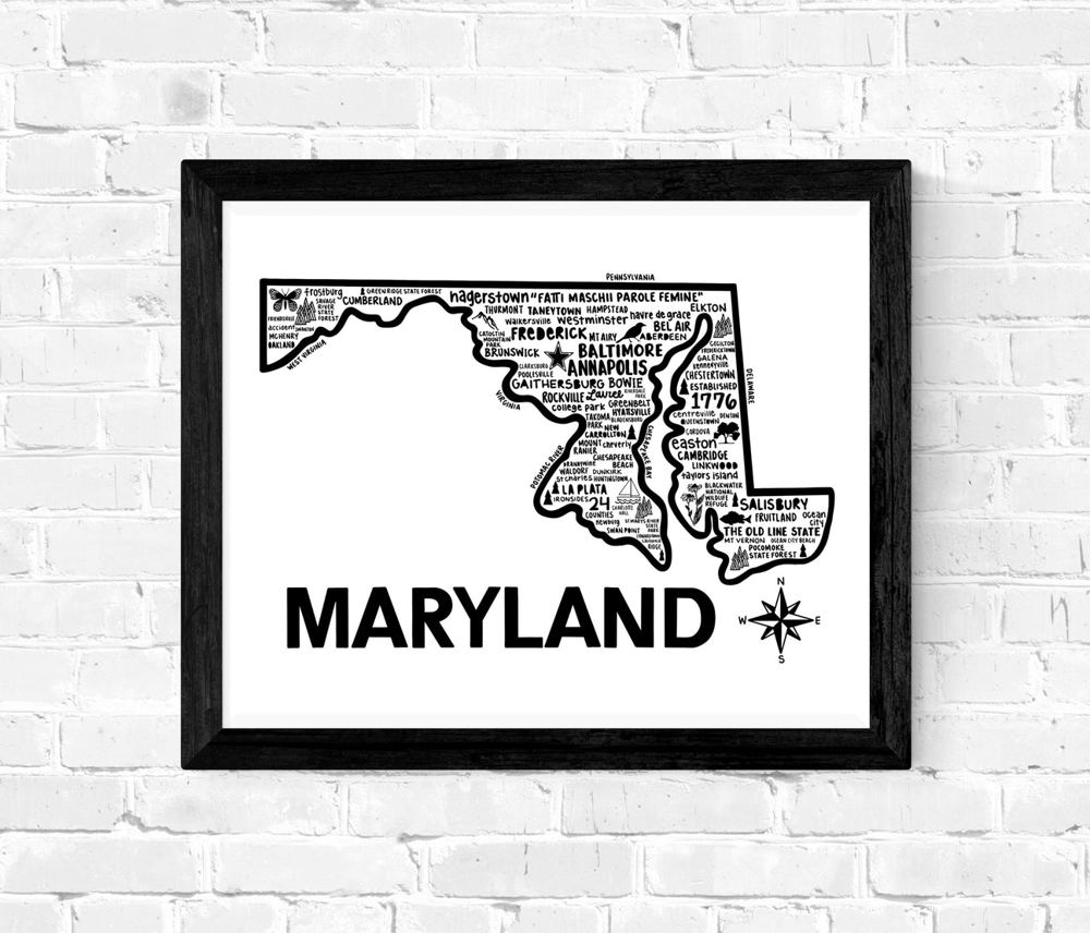 State Map Print | 3 Colors