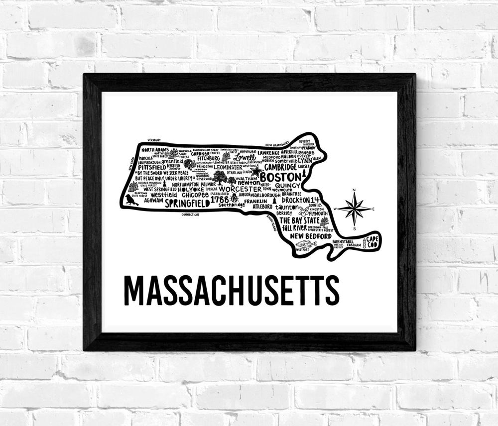 State Map Print | 3 Colors