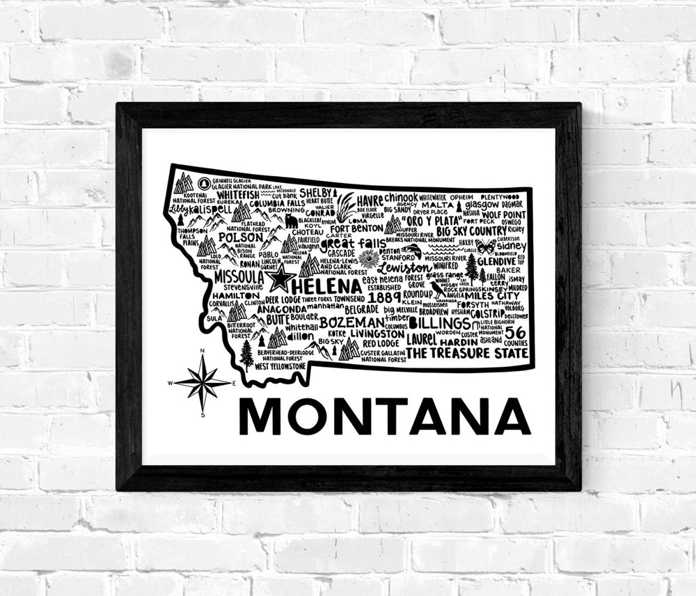 State Map Print | 3 Colors