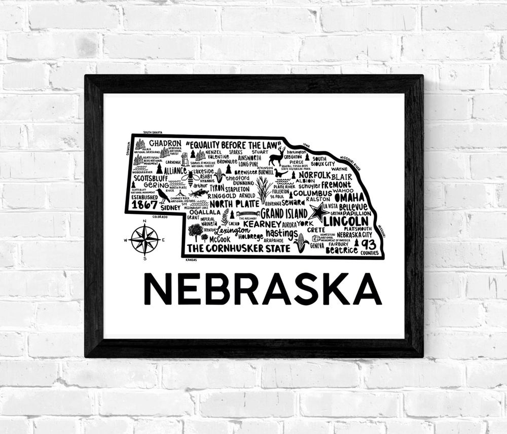 State Map Print | 3 Colors