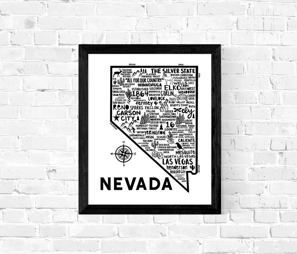 State Map Print | 3 Colors