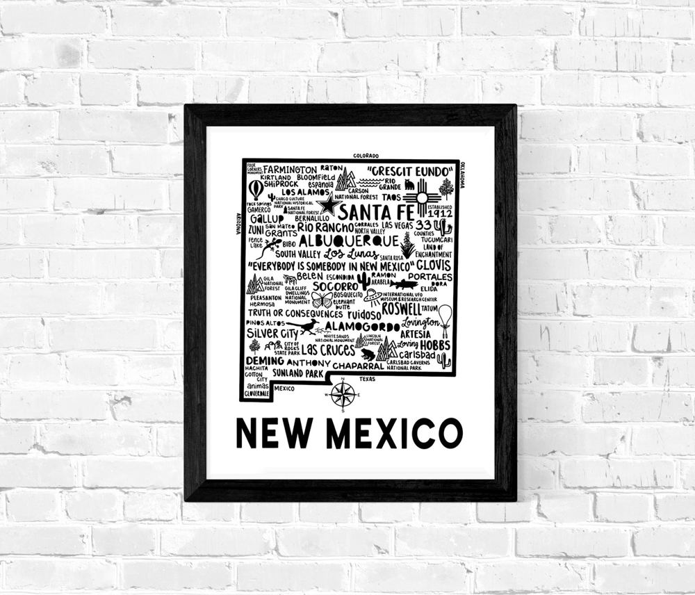 State Map Print | 3 Colors