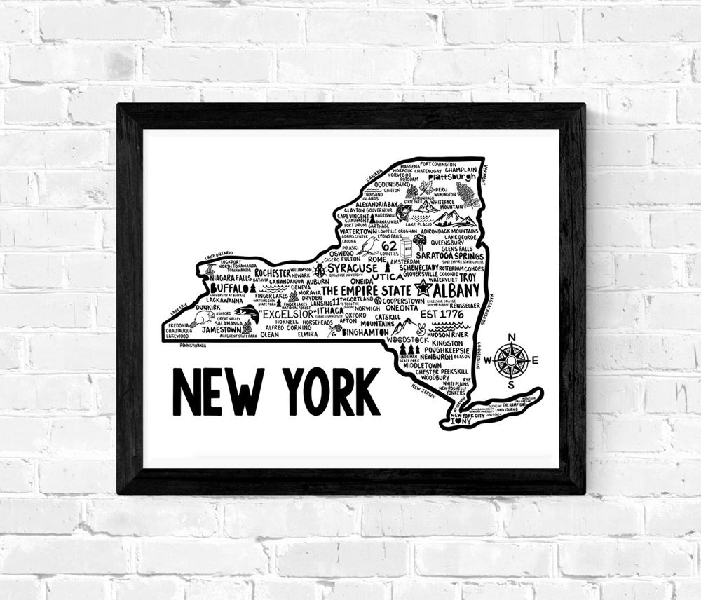 State Map Print | 3 Colors