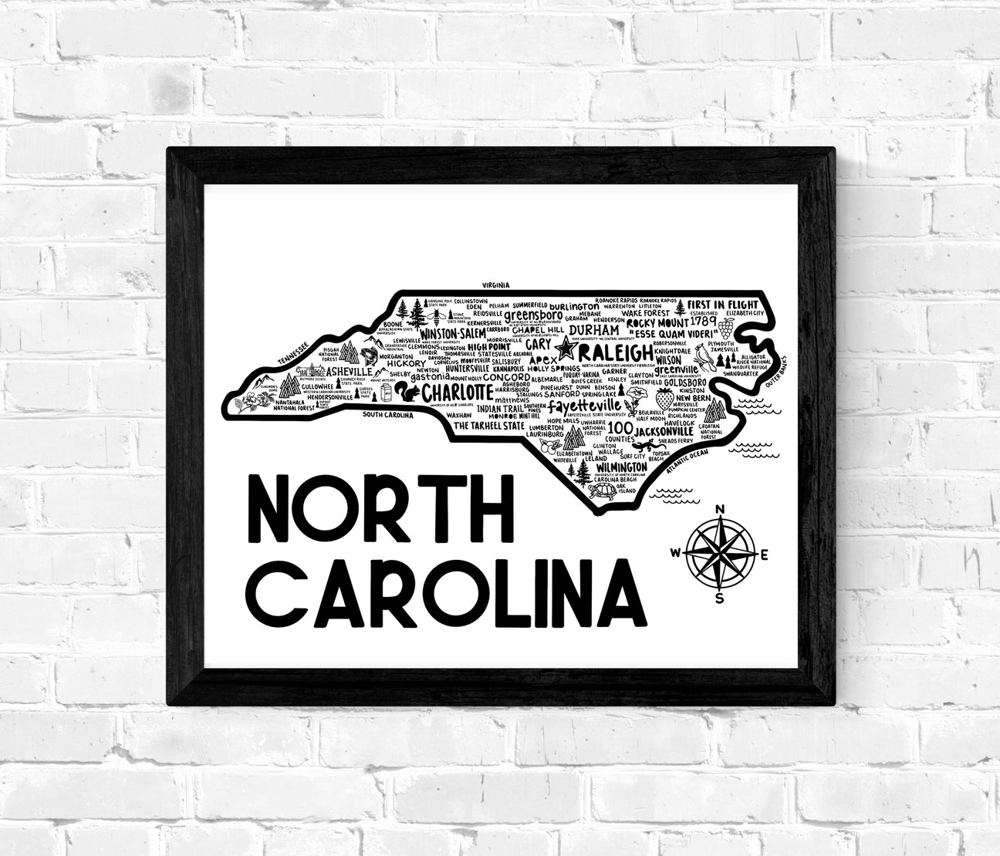 State Map Print | 3 Colors