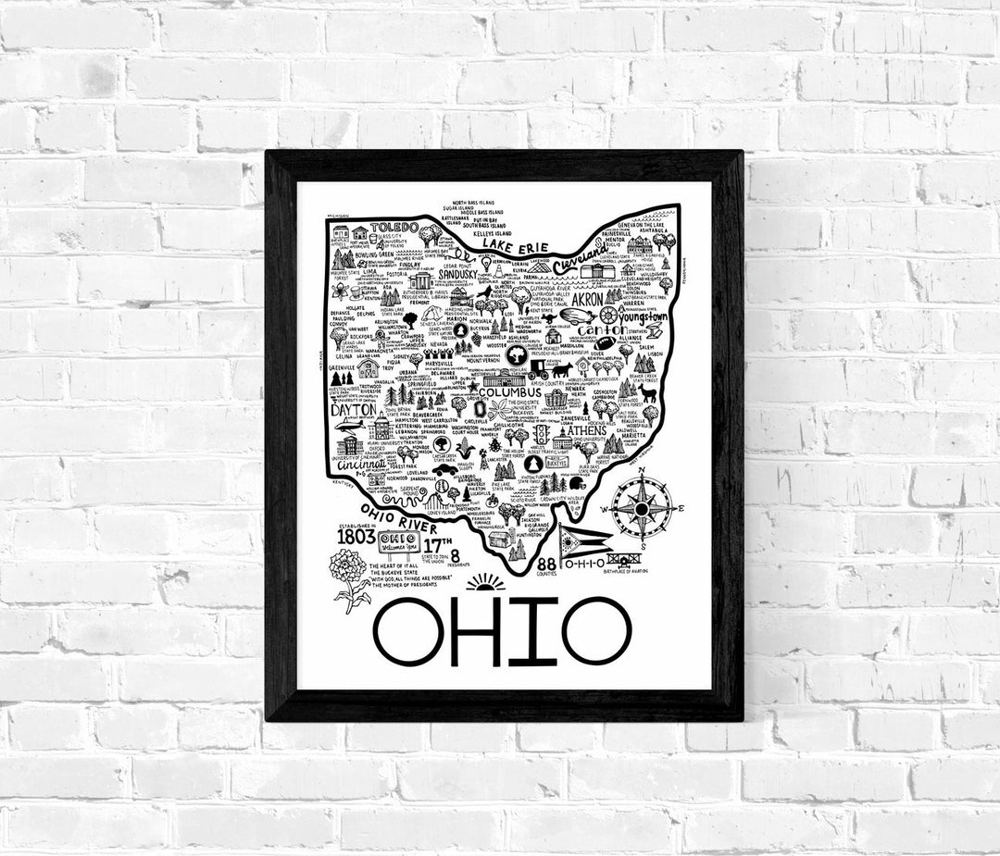 State Map Print | 3 Colors