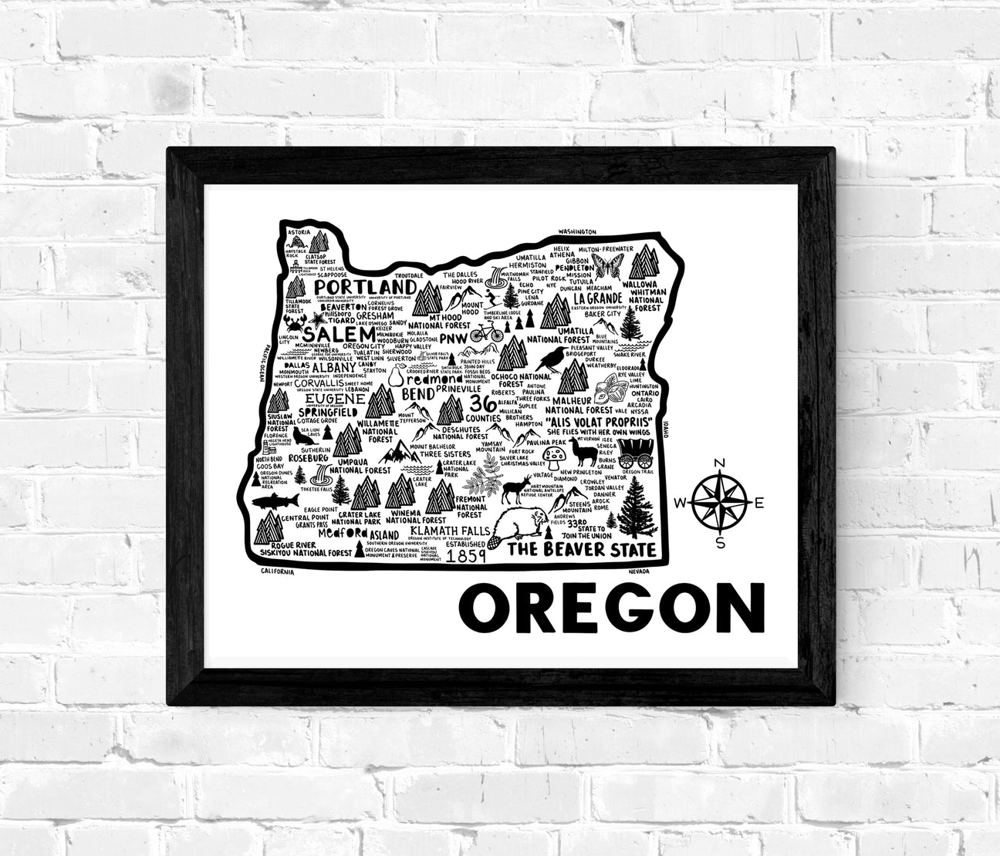 State Map Print | 3 Colors