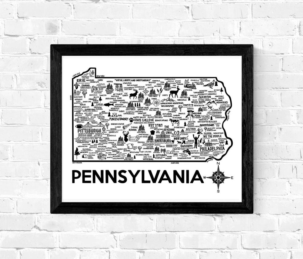 State Map Print | 3 Colors