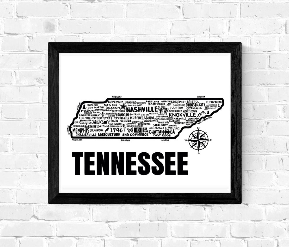 State Map Print | 3 Colors