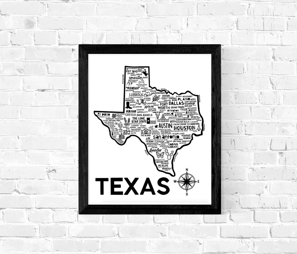 State Map Print | 3 Colors