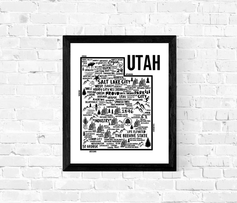 State Map Print | 3 Colors