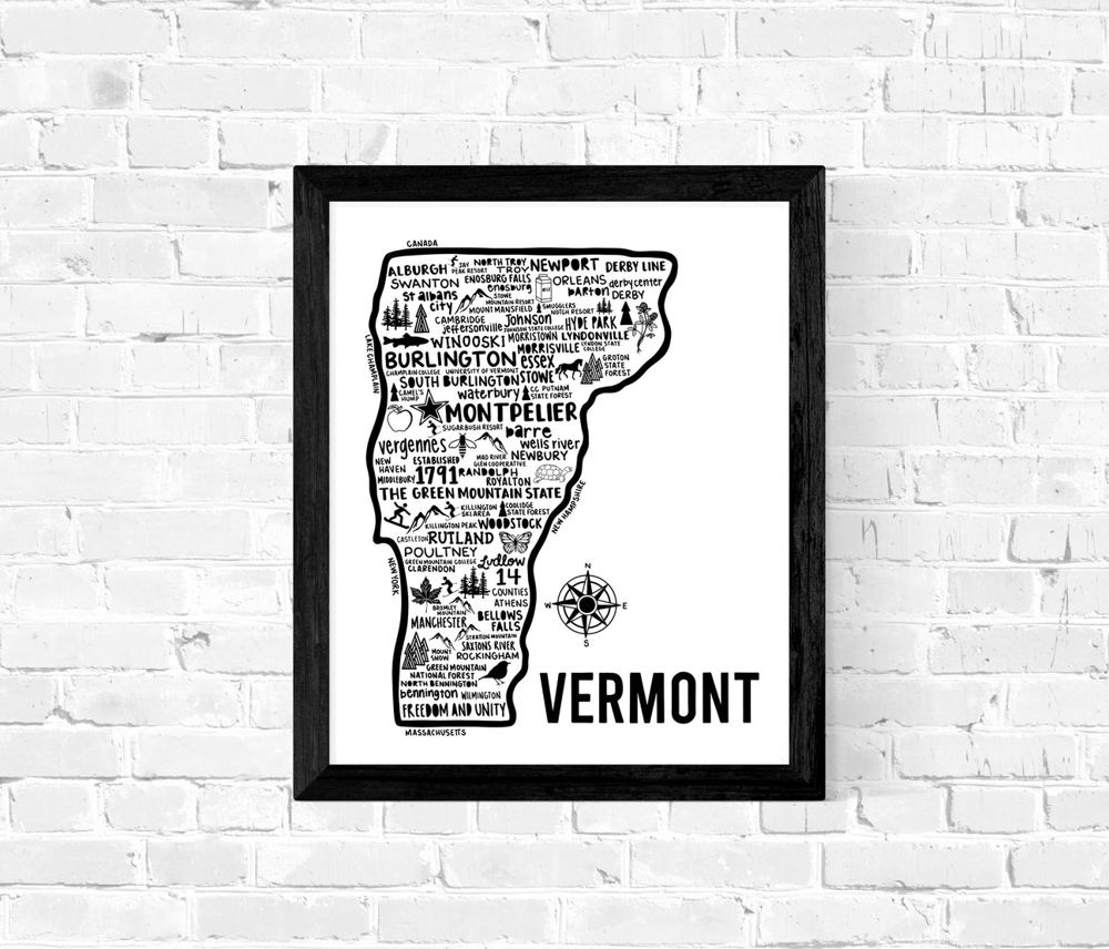 State Map Print | 3 Colors