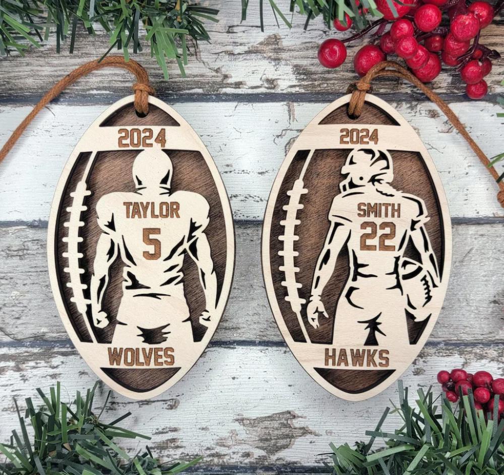 Personalized Foot Ball Ornament