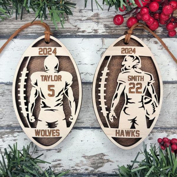 Personalized Foot Ball Ornament