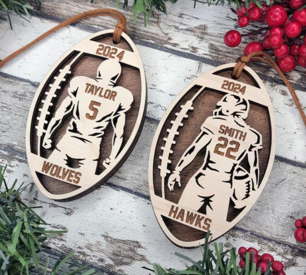 Personalized Foot Ball Ornament