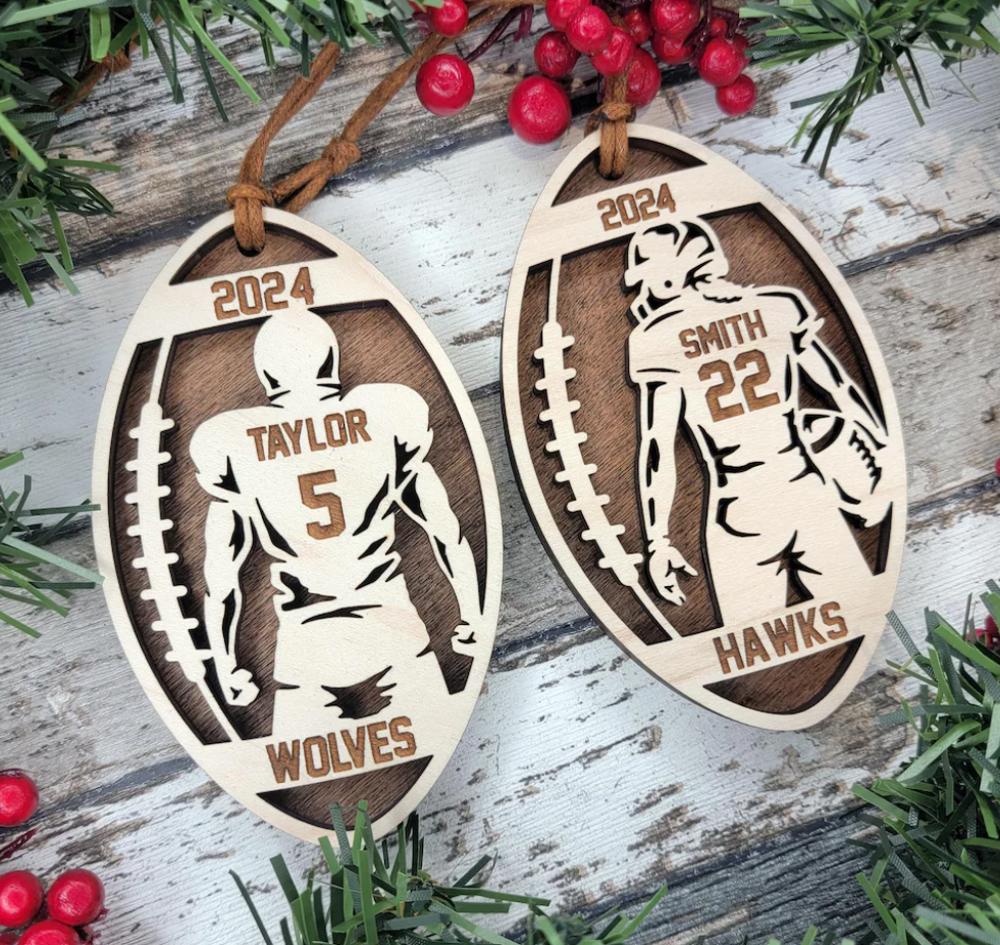 Personalized Foot Ball Ornament