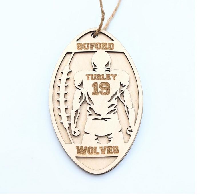 Personalized Football Ornament