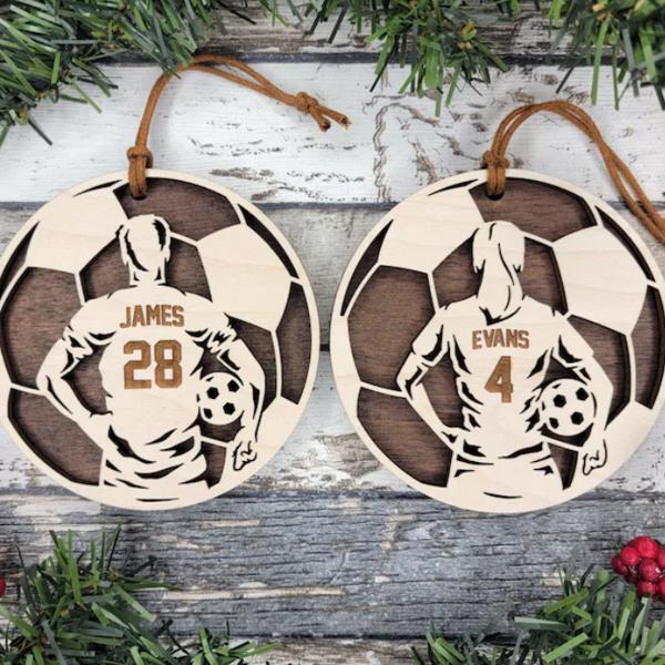 Personalized Soccer Ornament