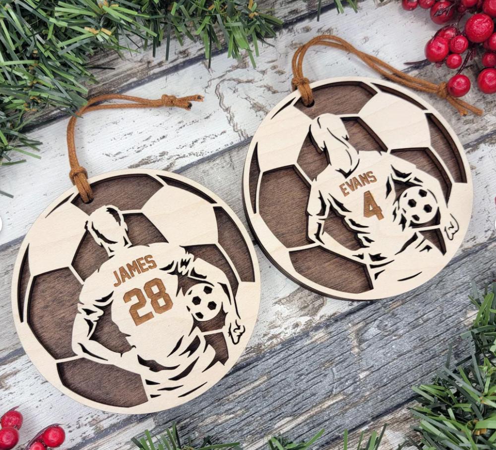 Personalized Soccer Ornament