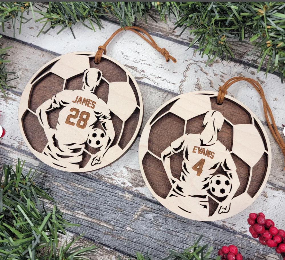 Personalized Soccer Ornament