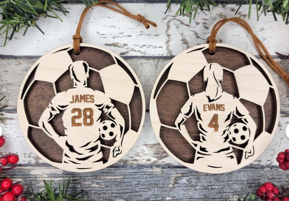 Personalized Soccer Ornament