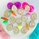  Wooden Easter Egg Reward Tokens, Kids Egg Hunt Prizes