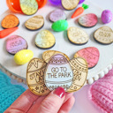  Wooden Easter Egg Reward Tokens, Kids Egg Hunt Prizes