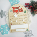  Dear Santa Christmas Wish Board: Dry Erase Letter to Santa Sign