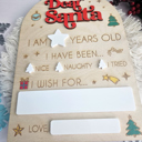  Dear Santa Christmas Wish Board: Dry Erase Letter to Santa Sign