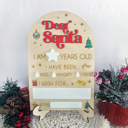  Dear Santa Christmas Wish Board: Dry Erase Letter to Santa Sign