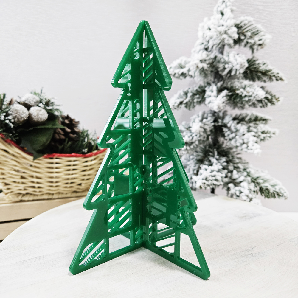 Set of 3 Acrylic Christmas Tree Decor | 3D Decorative Christmas Trees | Winter Tiered Tray Table Decor