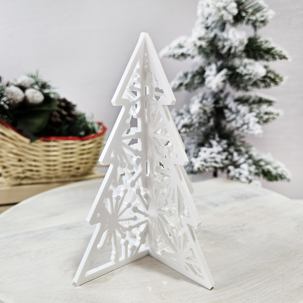 Set of 3 Acrylic Christmas Tree Decor | 3D Decorative Christmas Trees | Winter Tiered Tray Table Decor