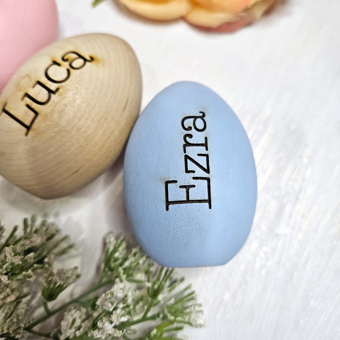 Personalized Wooden Easter Egg | Kids Name Engraved Easter Egg | My First Easter