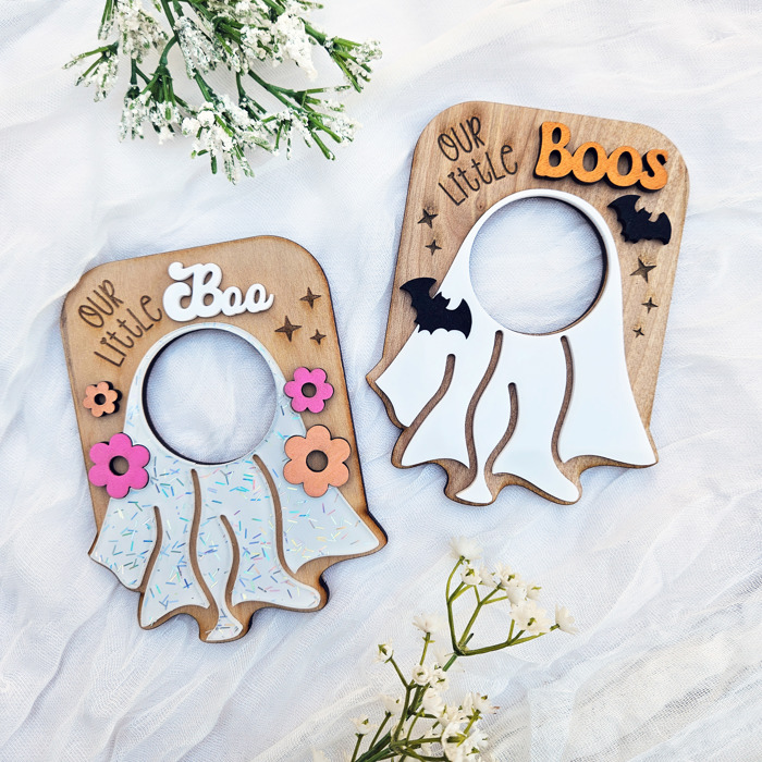 Halloween Fridge Magnet Photo Frame | Our Little Boos Ghost Picture Frame | Ghost Magnet Kids Keepsake Gift