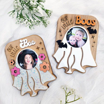 Halloween Fridge Magnet Photo Frame | Our Little Boos Ghost Picture Frame | Ghost Magnet Kids Keepsake Gift