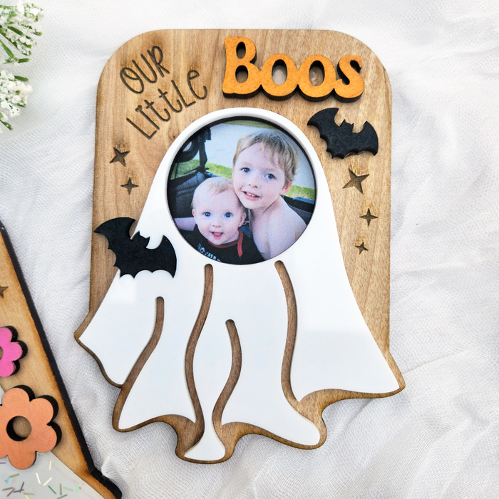 Halloween Fridge Magnet Photo Frame | Our Little Boos Ghost Picture Frame | Ghost Magnet Kids Keepsake Gift